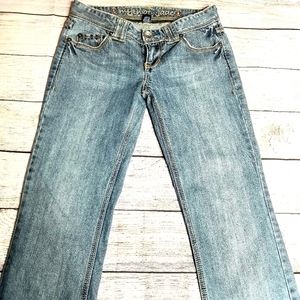 Y2K Low Rise Slightly Flare Blue Jeans size Juniors 5